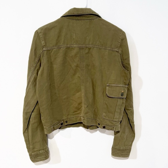 Anthropologie Maisie Chore Cropped Utility Twill Cargo Pocket Jacket Size small - Picture 9 of 16